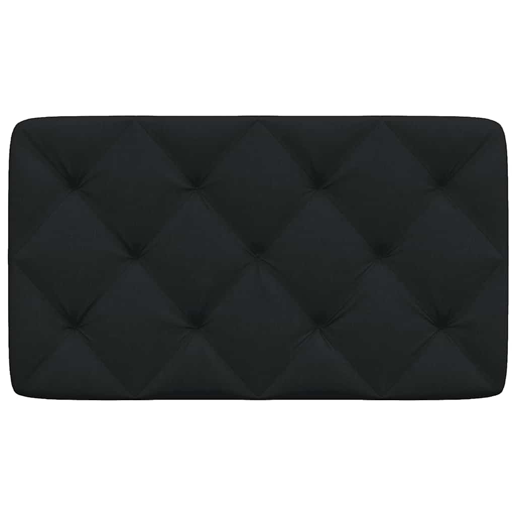 fekete szövet fejtámla párna 80 cm