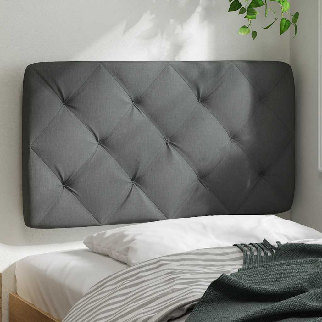 sötétszürke szövet fejtámla párna 90 cm