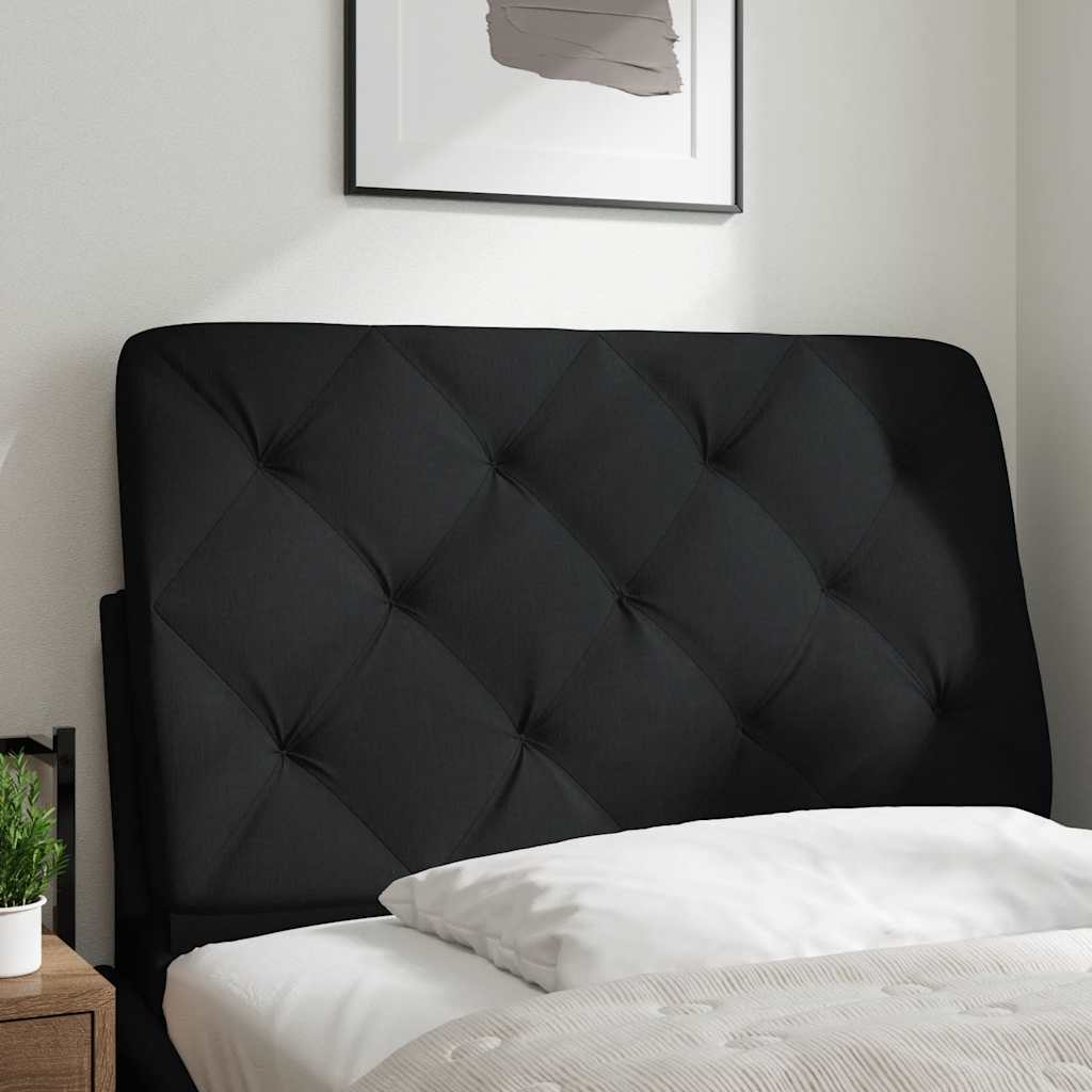 fekete szövet fejtámla párna 90 cm