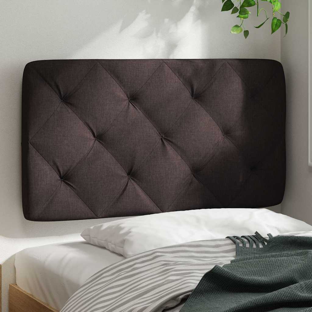 sötétbarna szövet fejtámla párna 90 cm