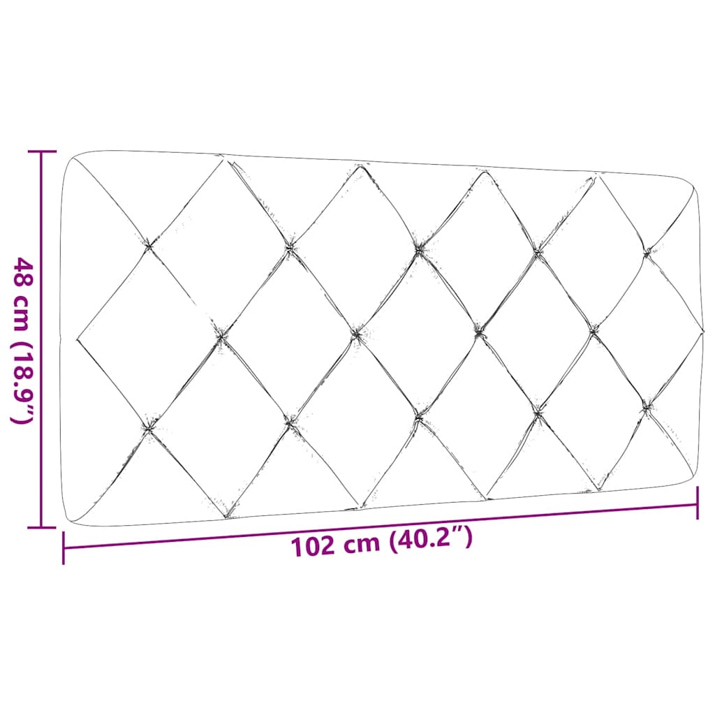 világosszürke szövet fejtámla párna 100 cm