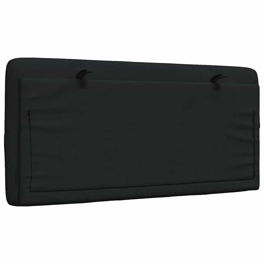 fekete szövet fejtámla párna 100 cm