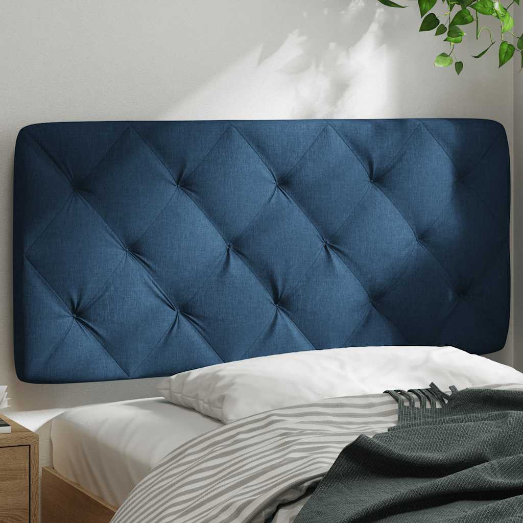 kék szövet fejtámla párna 100 cm