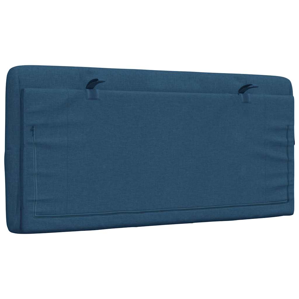 kék szövet fejtámla párna 100 cm