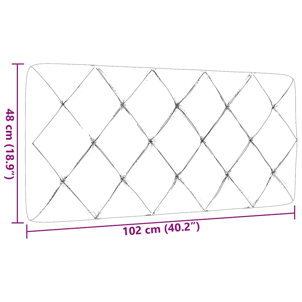 kék szövet fejtámla párna 100 cm