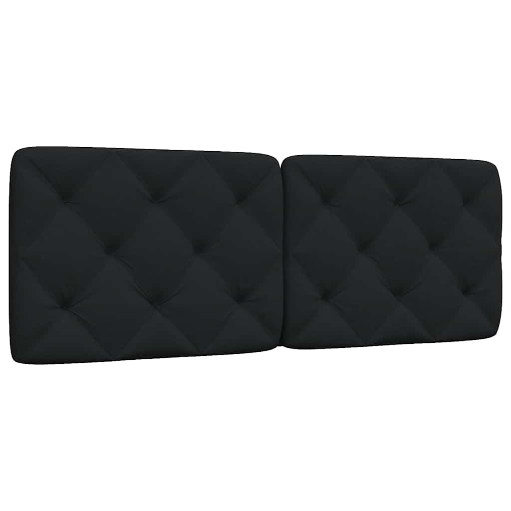 fekete szövet fejtámla párna 120 cm