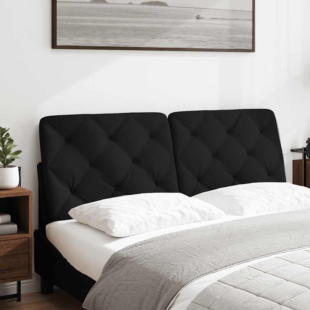 fekete szövet fejtámla párna 120 cm