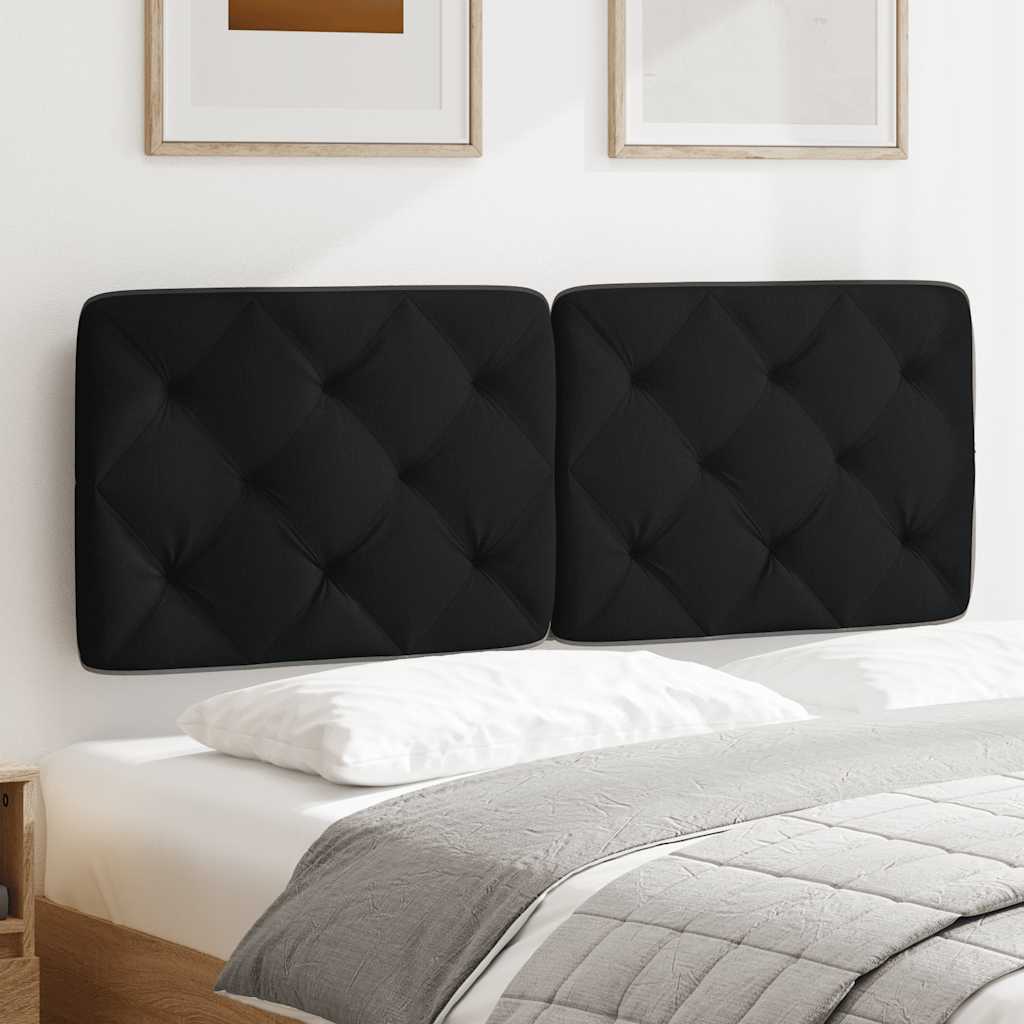 fekete szövet fejtámla párna 120 cm