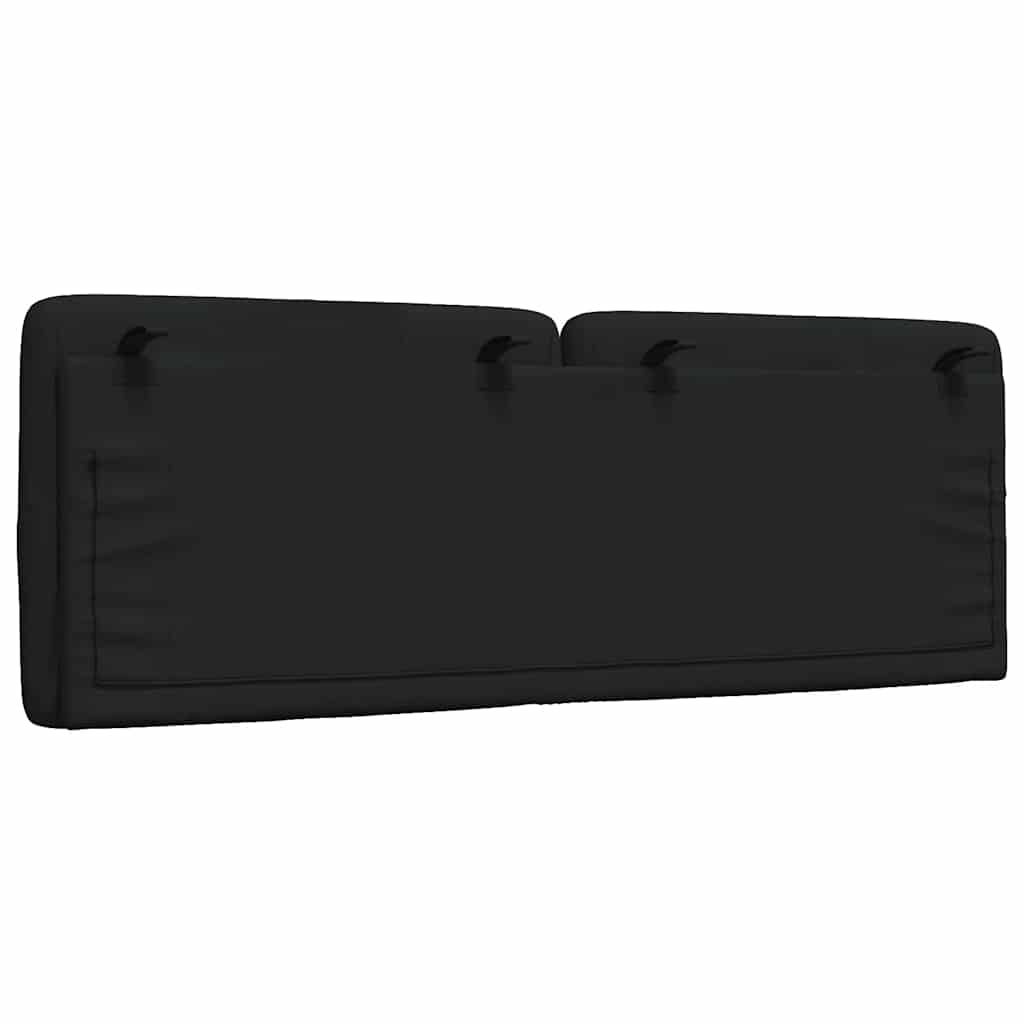fekete szövet fejtámla párna 120 cm