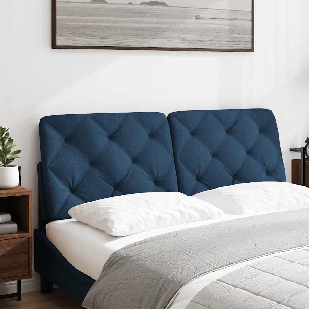 kék szövet fejtámla párna 120 cm