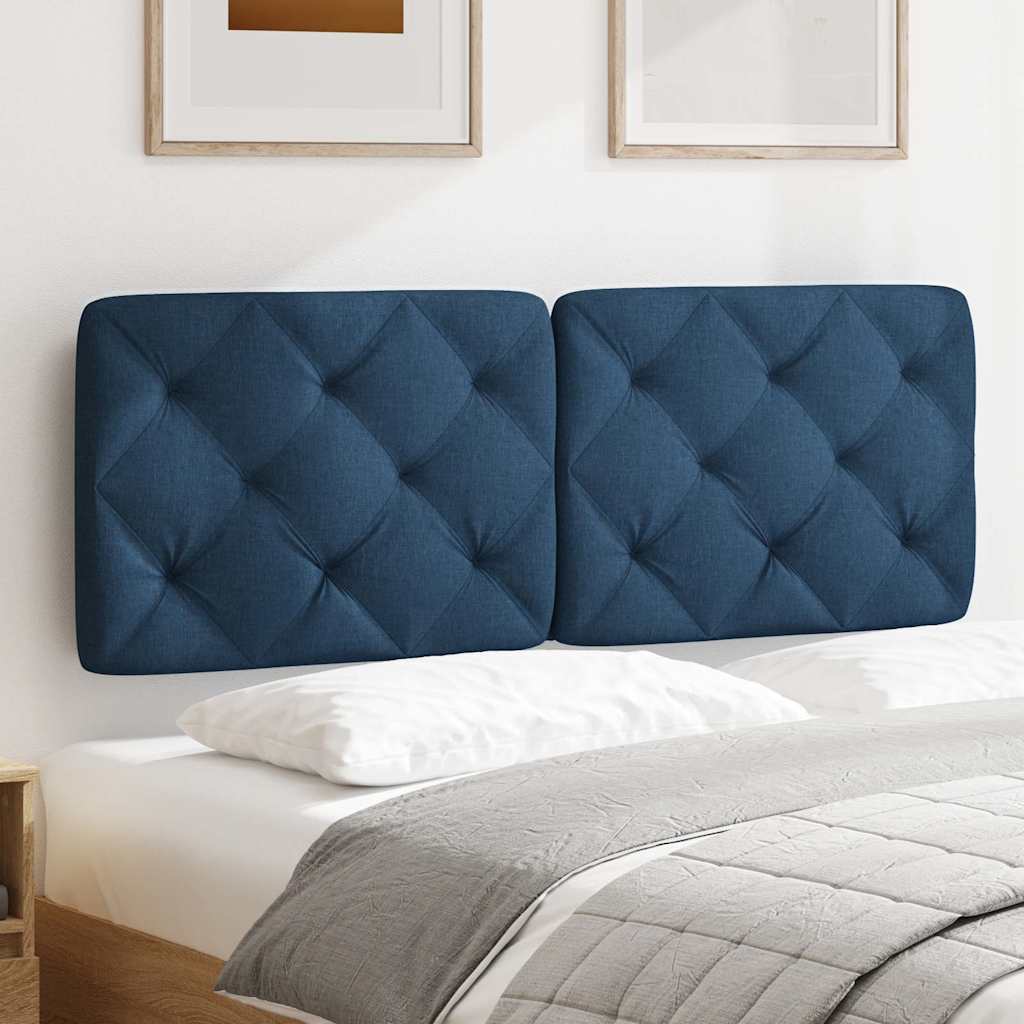 kék szövet fejtámla párna 120 cm
