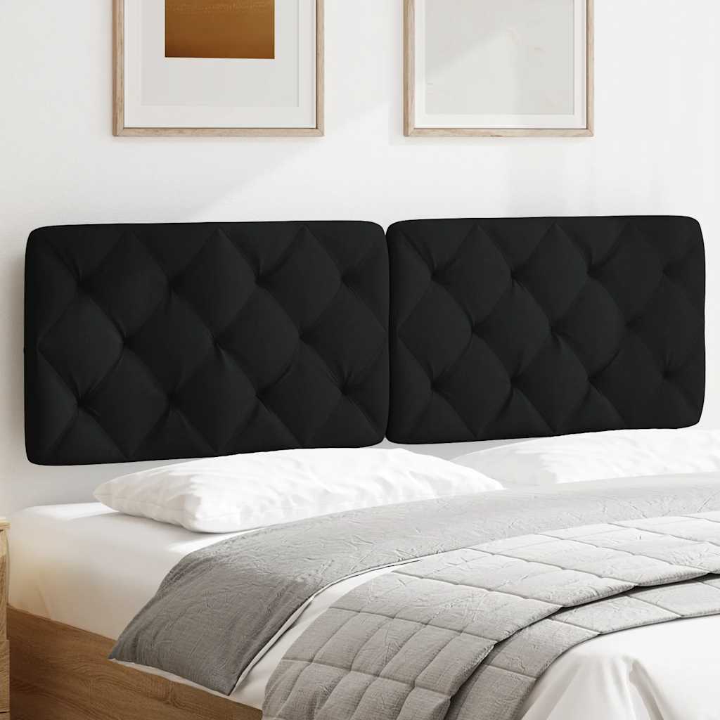 fekete szövet fejtámla párna 160 cm