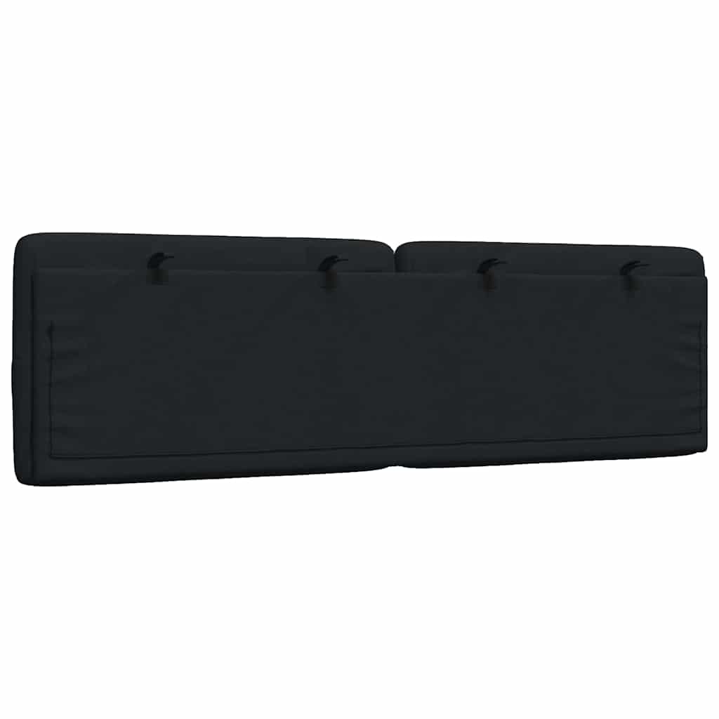 fekete szövet fejtámla párna 160 cm