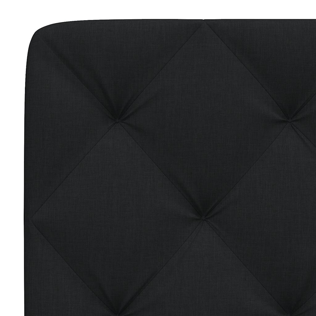 fekete szövet fejtámla párna 160 cm