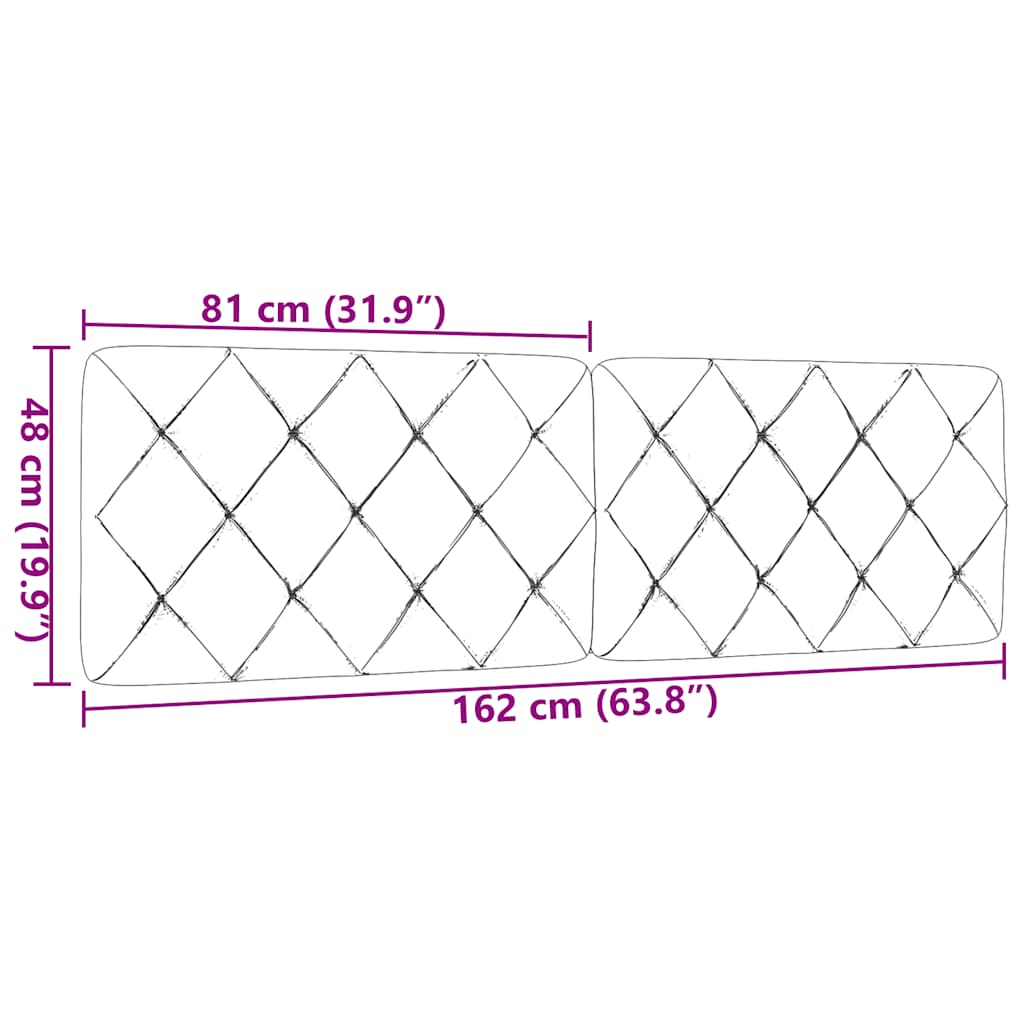 kék szövet fejtámla párna 160 cm