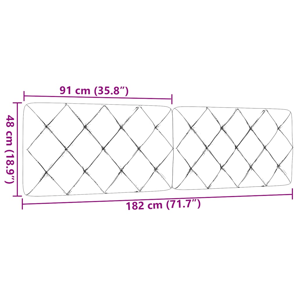 sötétbarna szövet fejtámla párna 180 cm