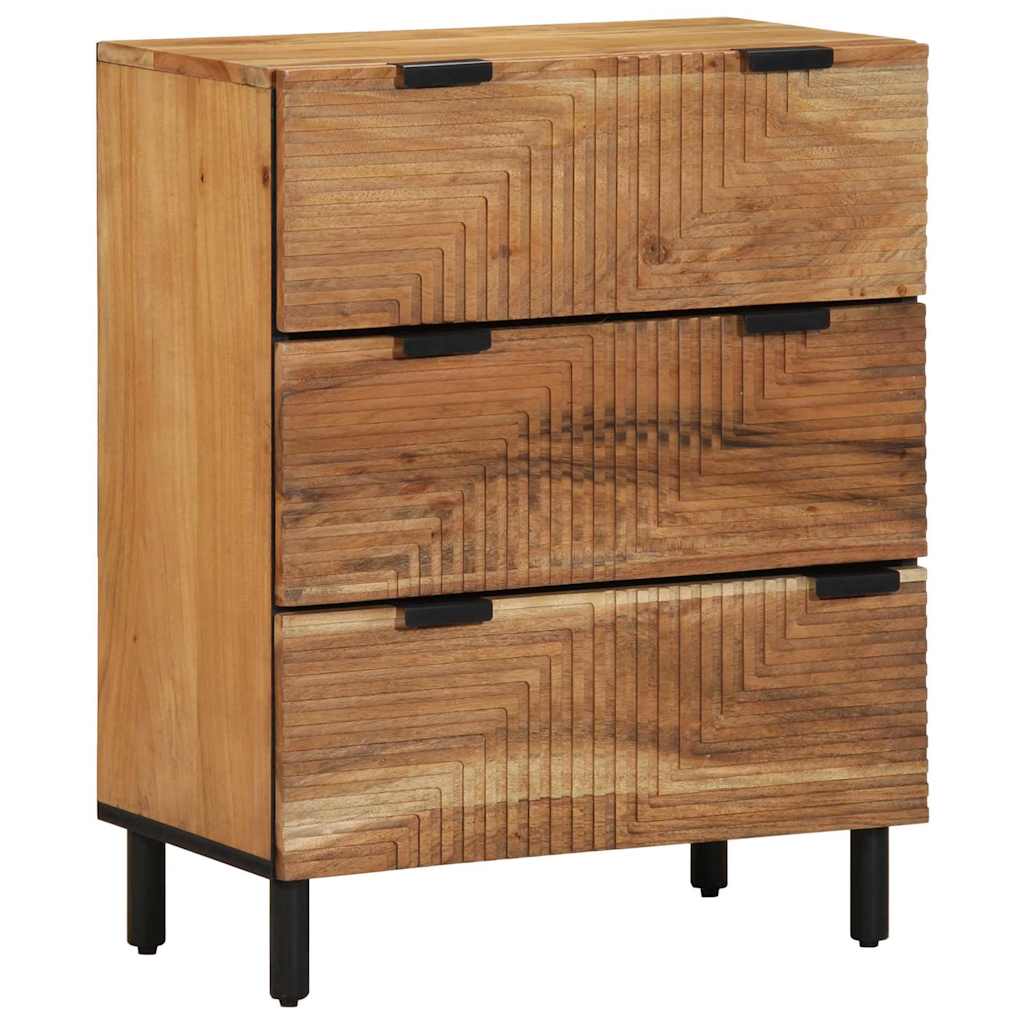 Tálalószekrény készlet 2 db 120 x 33 x 75 cm Tömör Akácfa