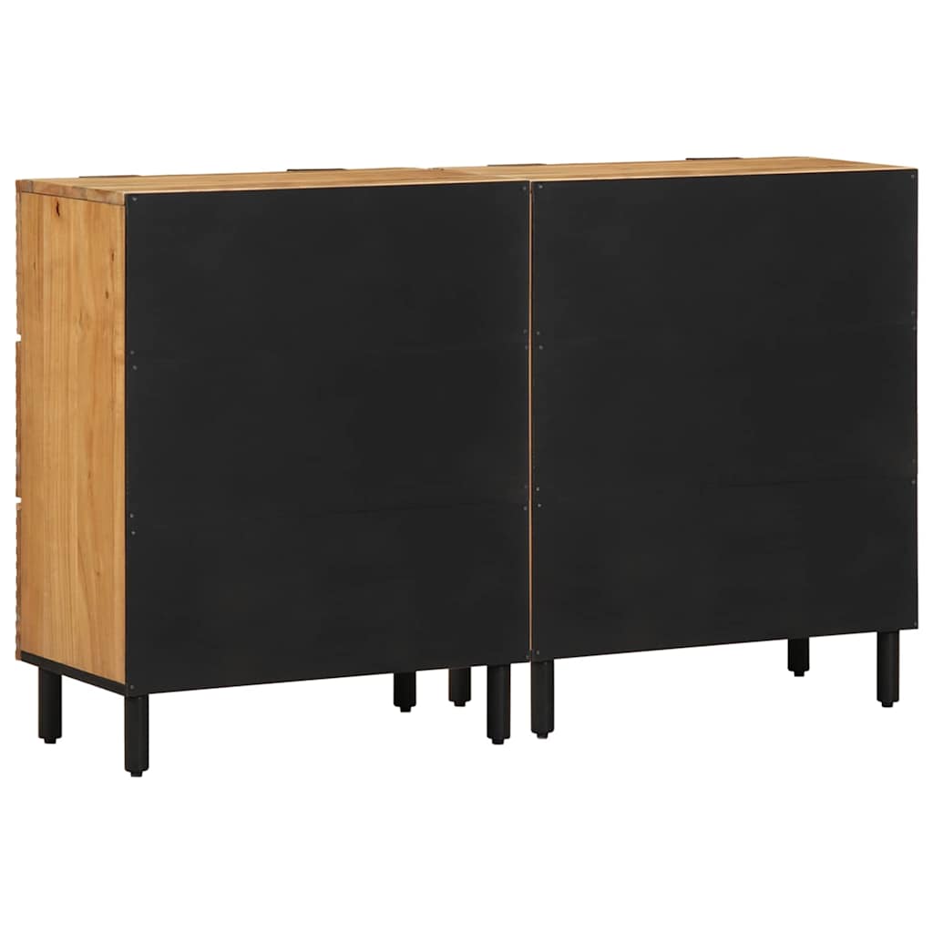 Tálalószekrény készlet 2 db 120 x 33 x 75 cm Tömör Akácfa
