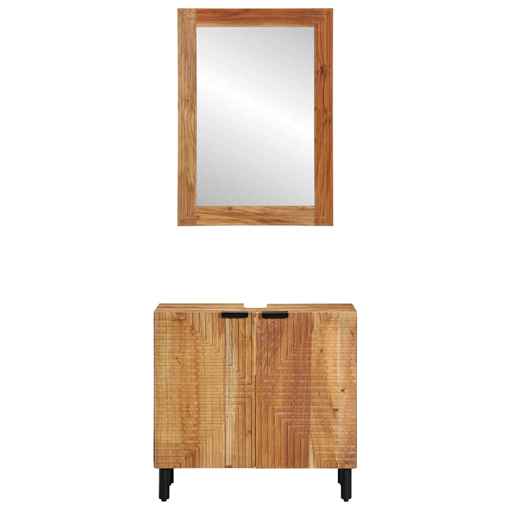 Fürdőszobai Szekrény Szett 2 db Természetes 62 x 33 x 58 cm
