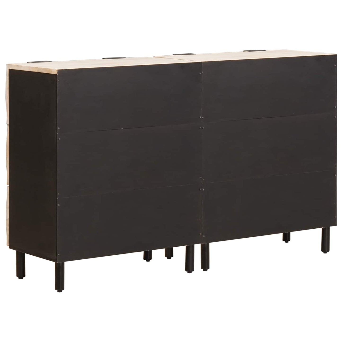 Széf 2 pcs Fehér mosott felület 60 x 33 x 75 cm Tömör Mangófát