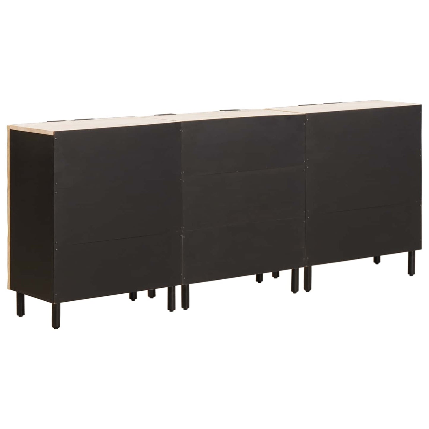 Széf 3 pcs Fehér mosott felület 180 x 33 x 75 cm Tömör Mangófát