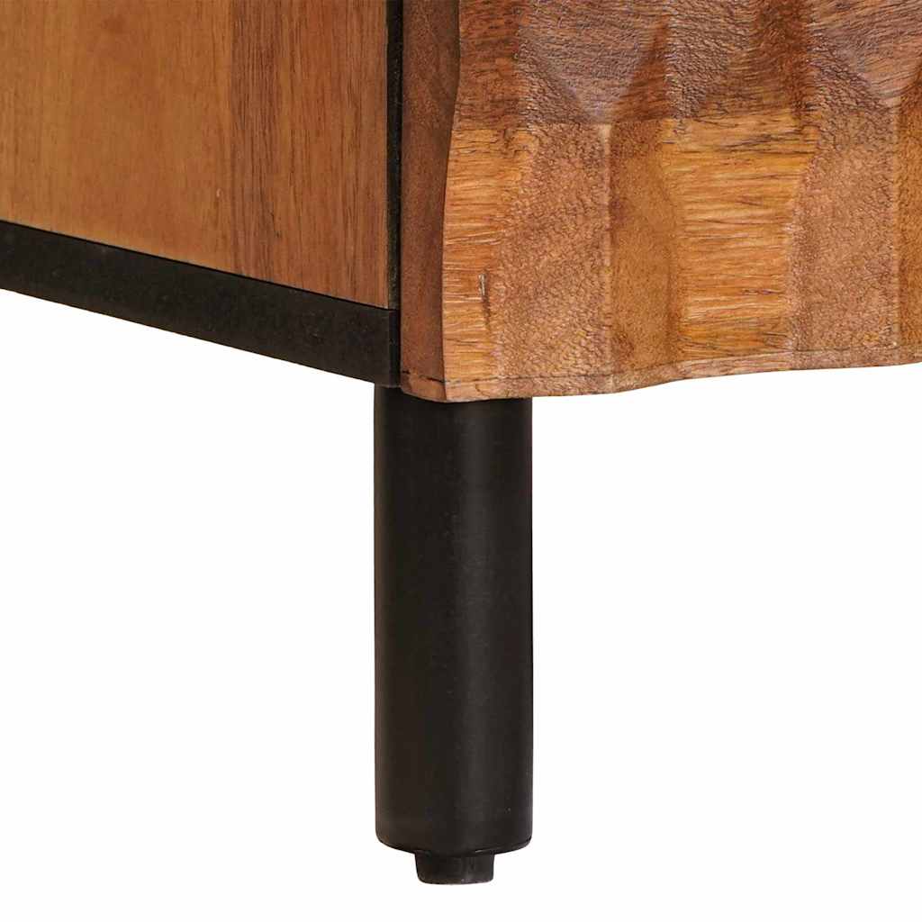 Széf 2 pcs Akácbarna felület 60 x 33 x 75 cm Tömör Mangófát