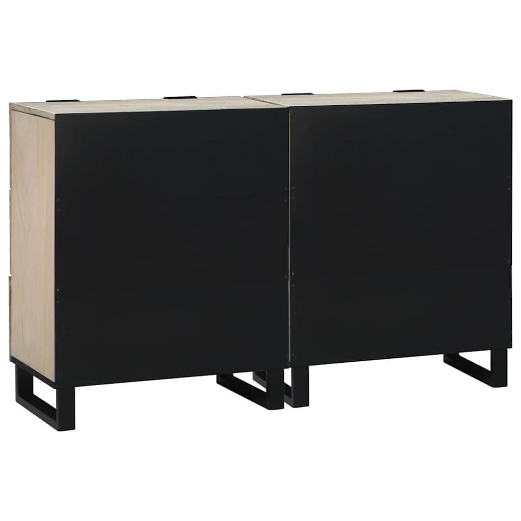 Tálalószekrény készlet 2 pcs Fehér 120 x 33,5 x 75 cm