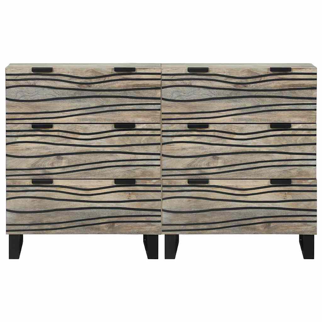Tálalószekrény készlet 2 pcs Fehér 120 x 33,5 x 75 cm
