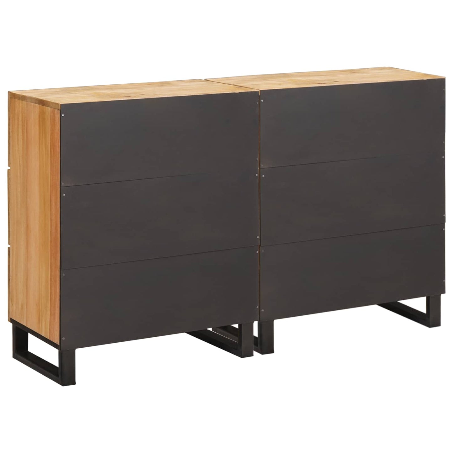 Széf 2 pcs Barna 60 x 33 x 75 cm Tömör Mangófát