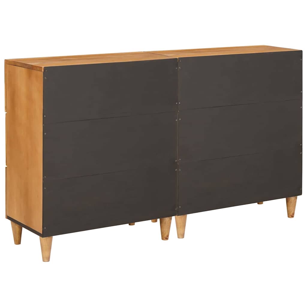 Széf 2 db 120 x 33,5 x 75 cm tömör mangófa Barna