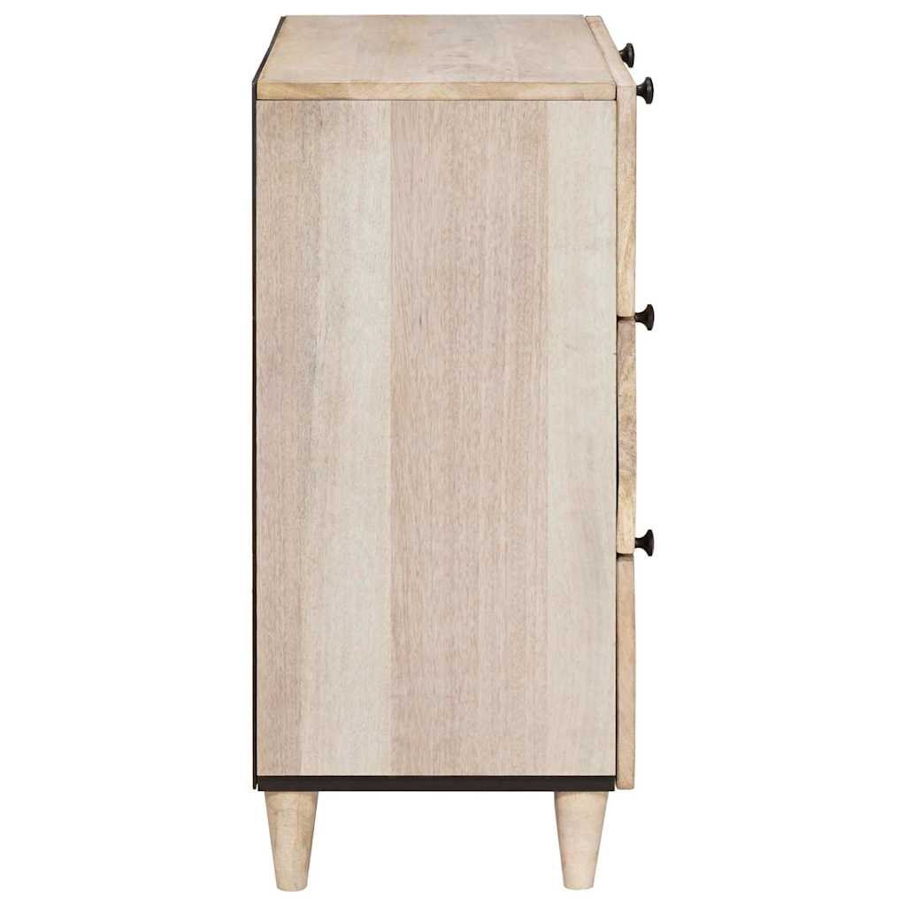 Széf 2 pcs Fehér 120 x 33,5 x 75 cm tömör mangófa