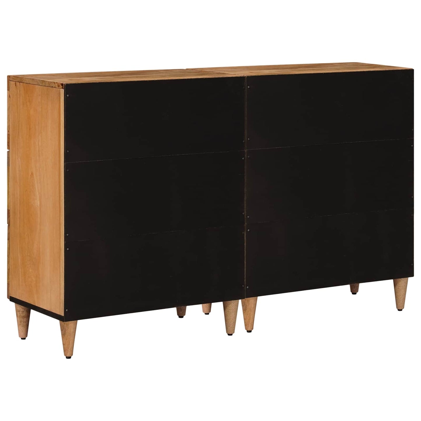 Széf 2 pcs Természetes 60 x 33 x 75 cm Tömör Mangófát