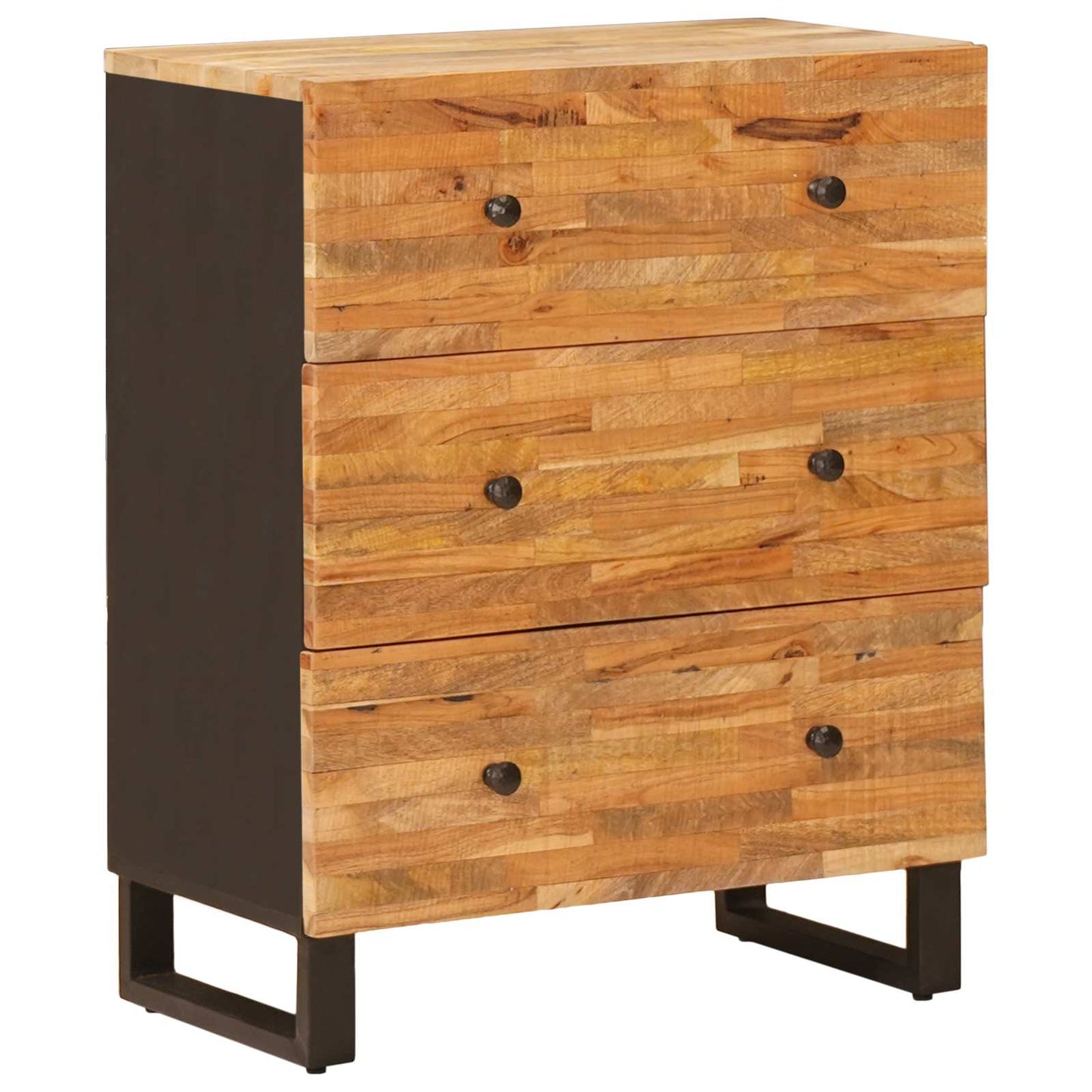 Széf 2 pcs Barna 60 x 33 x 75 cm Tömör Mangófát
