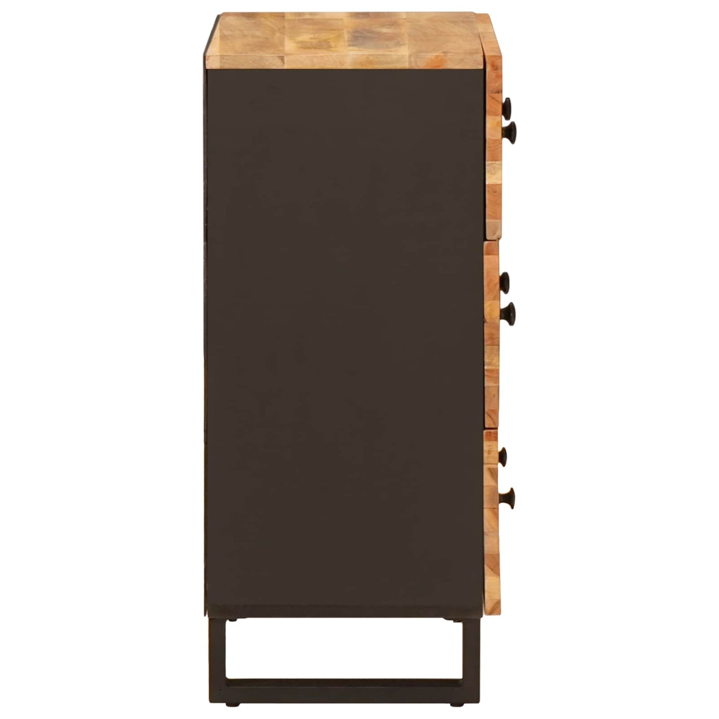 Széf 2 pcs Barna 60 x 33 x 75 cm Tömör Mangófát