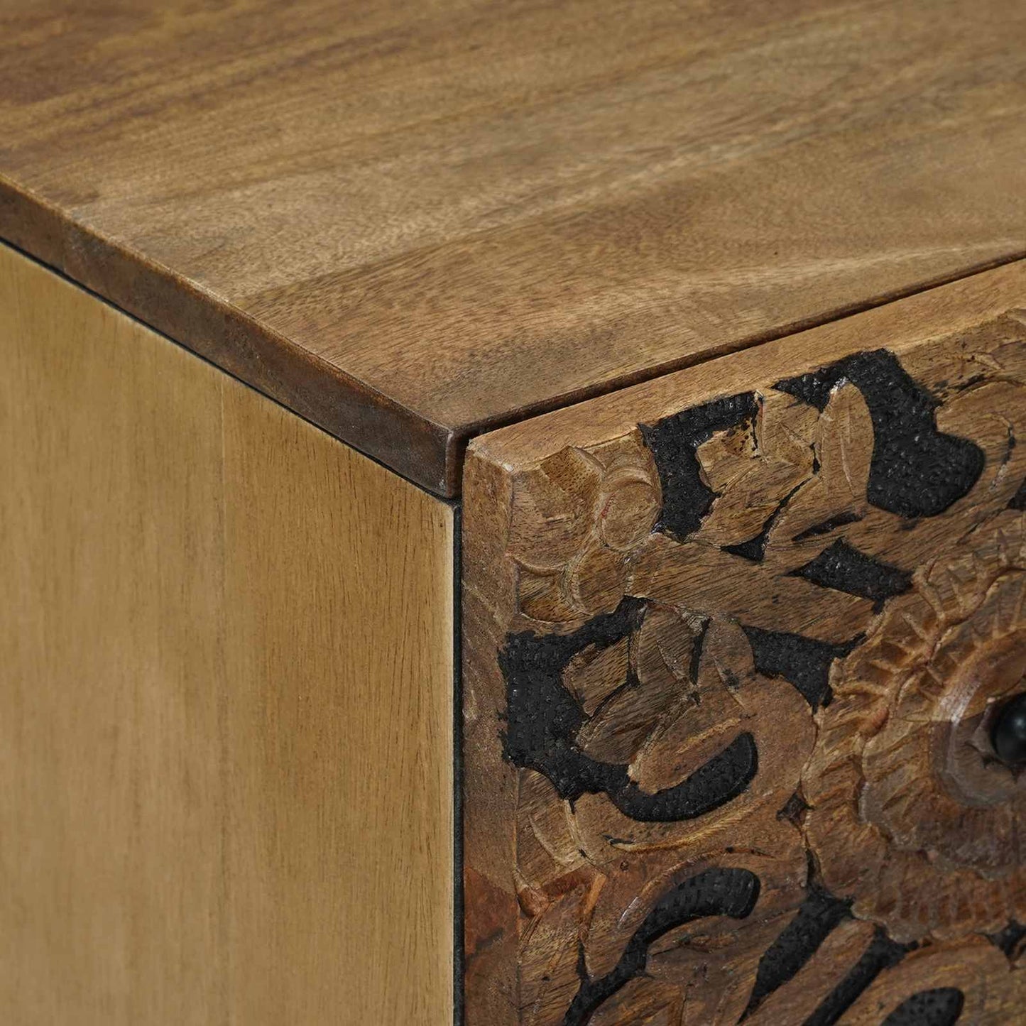 Széf 2 pcs Barna 60 x 33,5 x 75 cm Tömör Mangófát