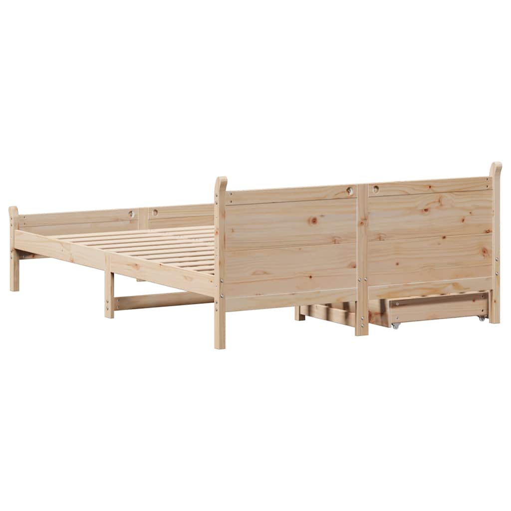 tömör fenyőfa ágy matrac nélkül 120 x 190 cm