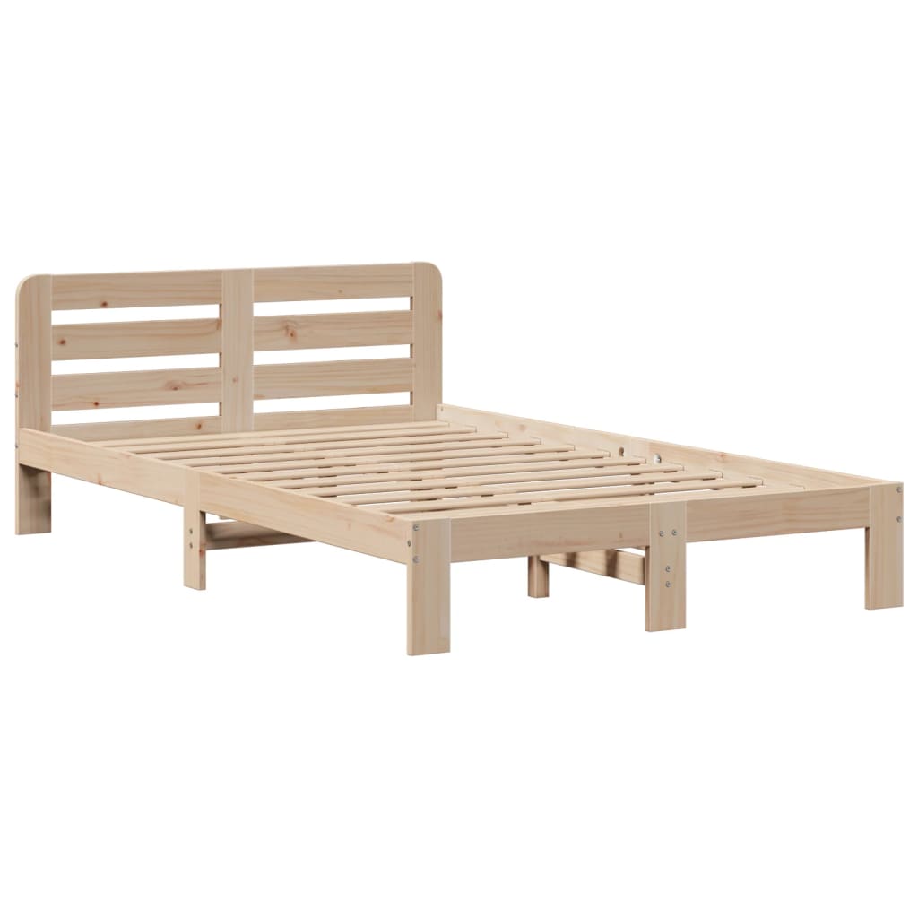 tömör fenyőfa könyvespolcos ágy matrac nélkül 135 x 190 cm