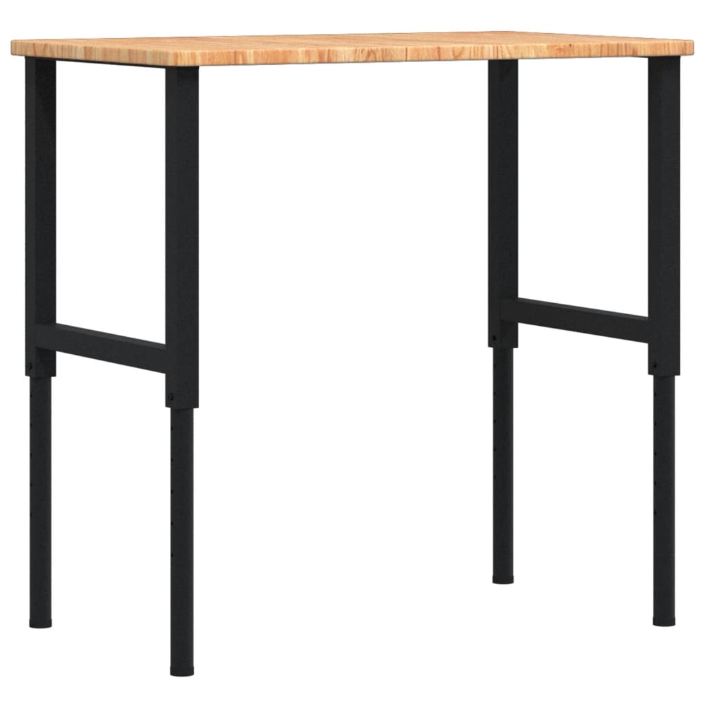 világosbarna négyszögű tölgyfa munkaasztal 100x60x(71,5-98) cm