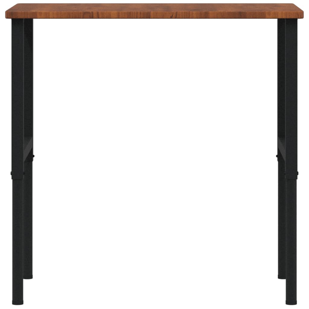 sötétbarna tölgyfa négyszög alakú munkapad 100x60x(71,5-98) cm