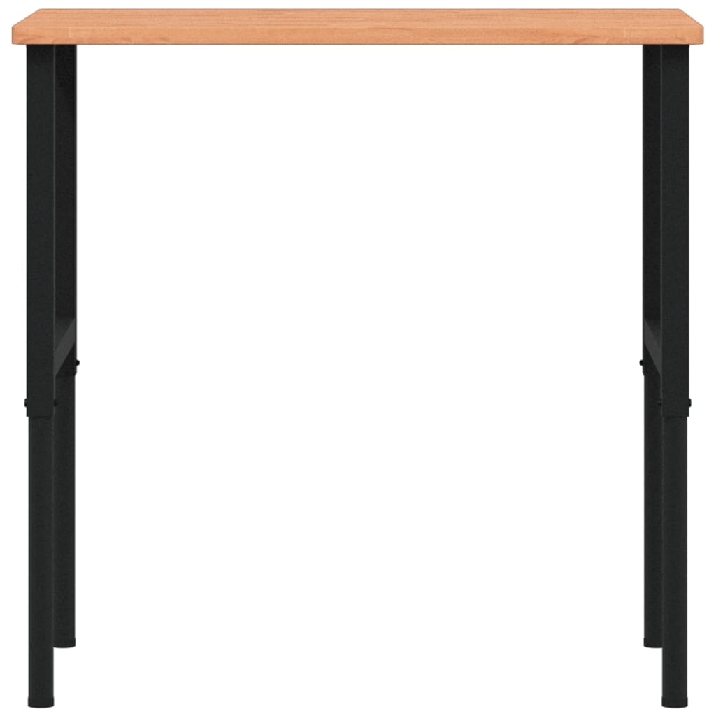 tömör bükkfa négyszög alakú munkapad 100 x 60 x (71,5-98) cm