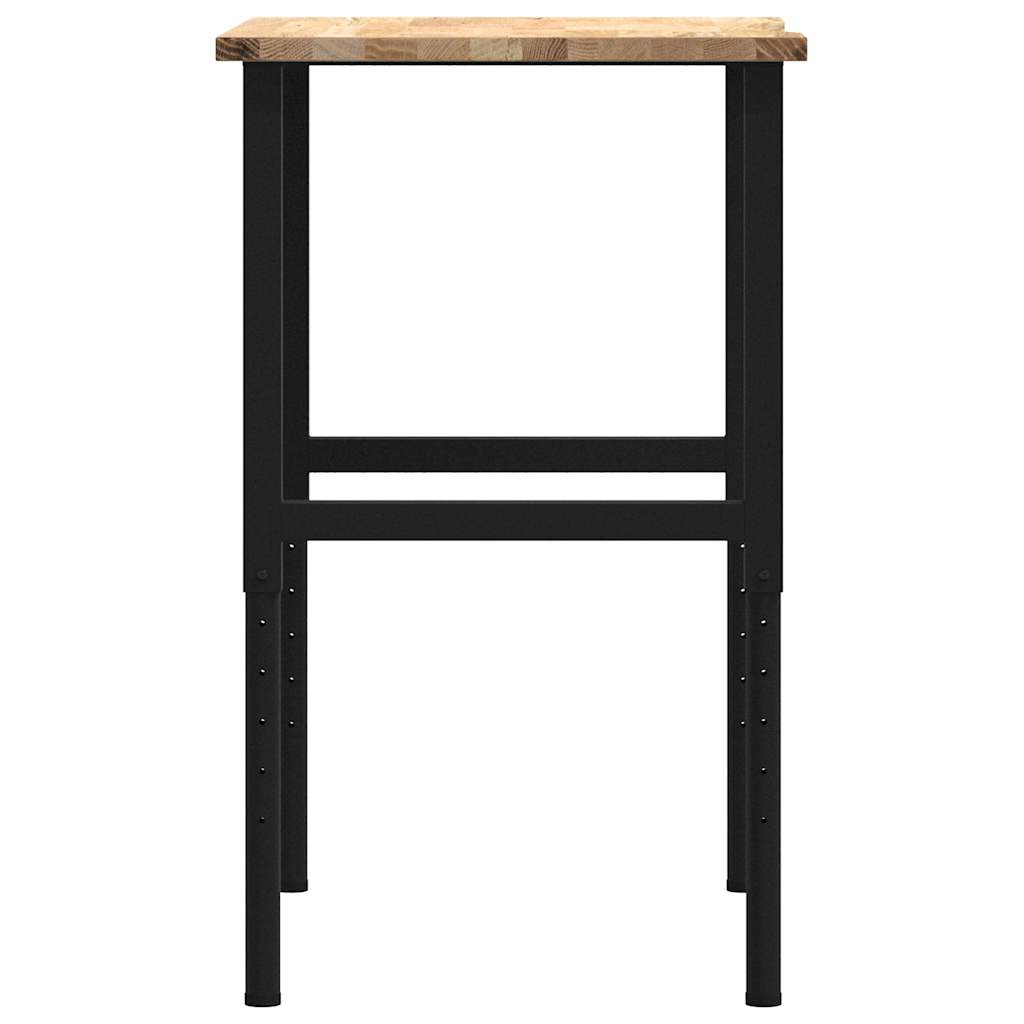 tömör tölgyfa munkapad 80 x 60 x (71,5-98) cm