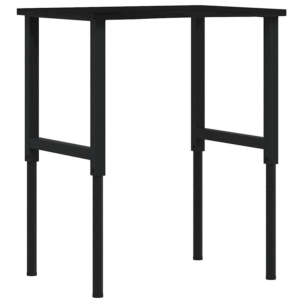 sötétbarna tömör tölgyfa munkapad 80 x 60 x (71,5-98) cm
