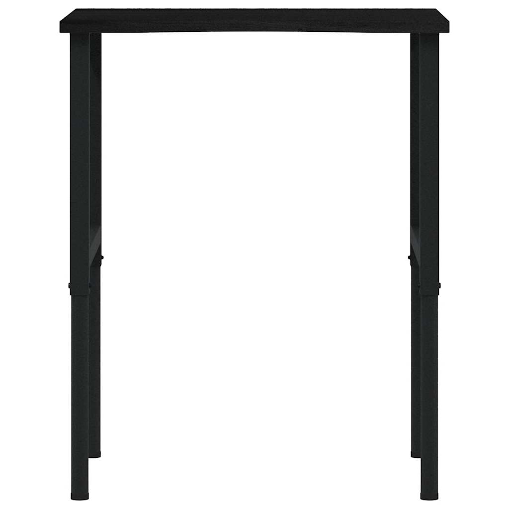 sötétbarna tömör tölgyfa munkapad 80 x 60 x (71,5-98) cm