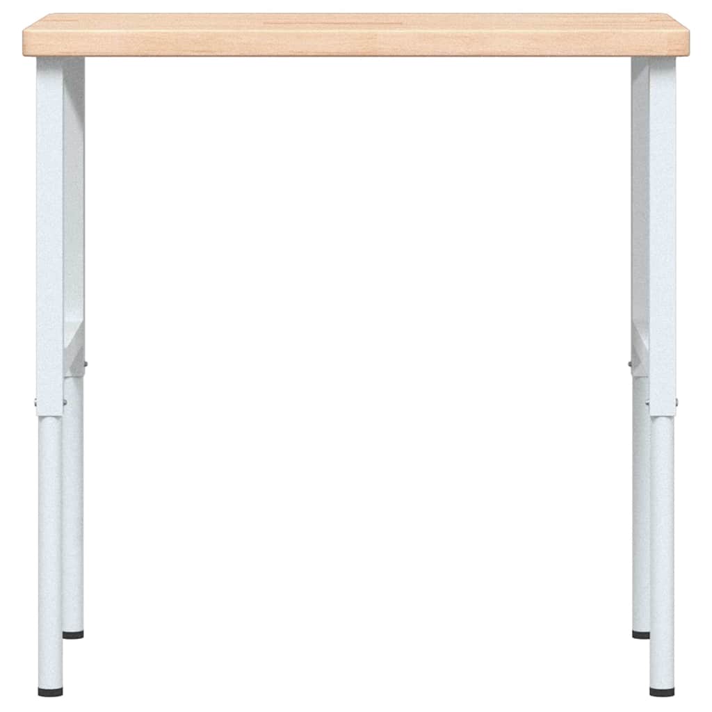 tömör tölgyfa négyszög alakú munkapad 100 x 60 x (73-99,5) cm