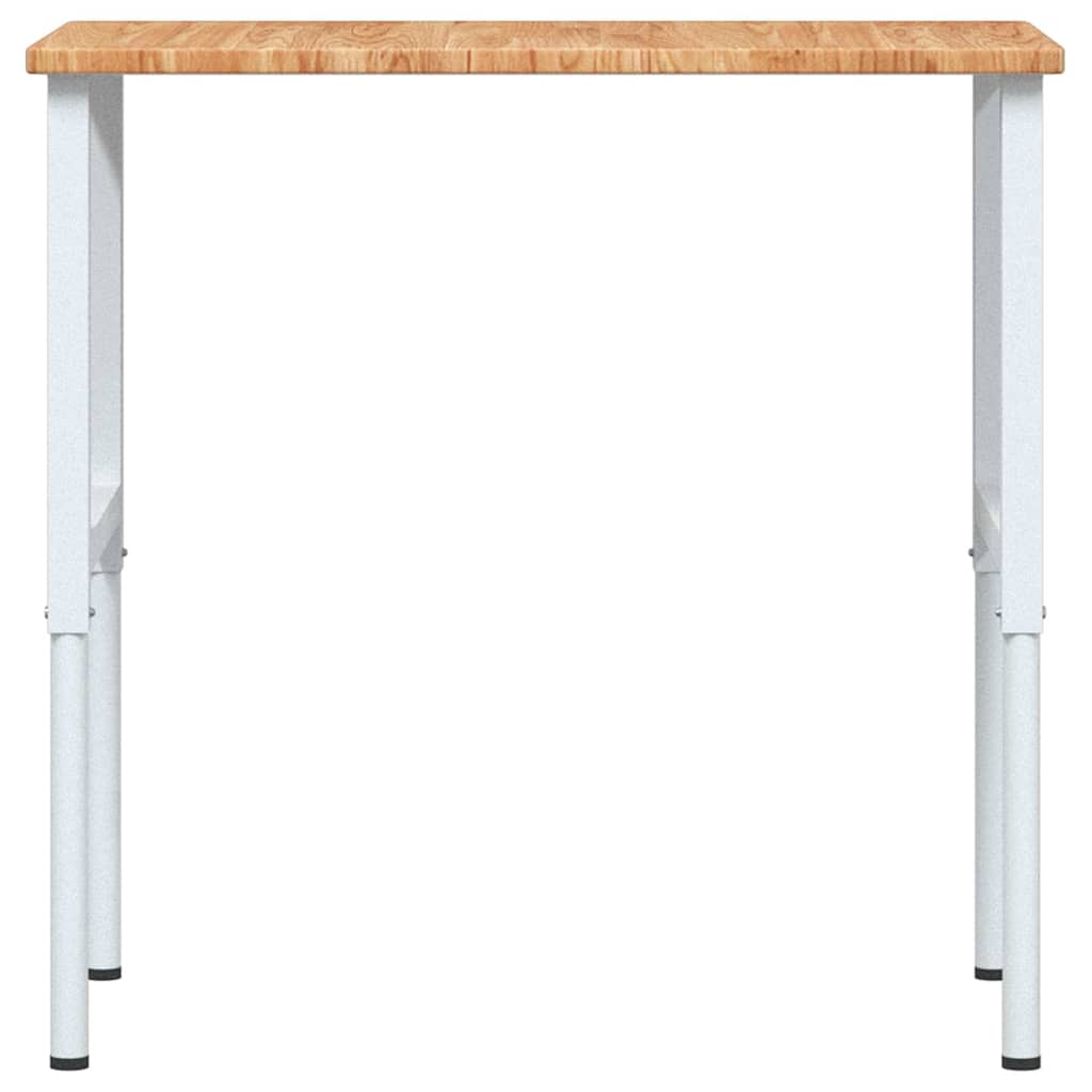 világosbarna négyszögű tölgyfa munkaasztal 100x60x(71,5-98) cm