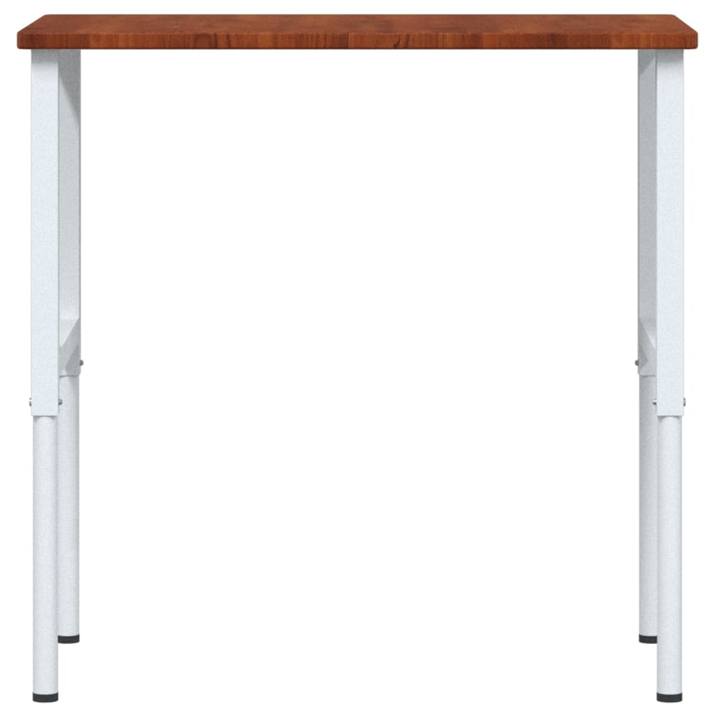 sötétbarna tölgyfa négyszög alakú munkapad 100x60x(71,5-98) cm