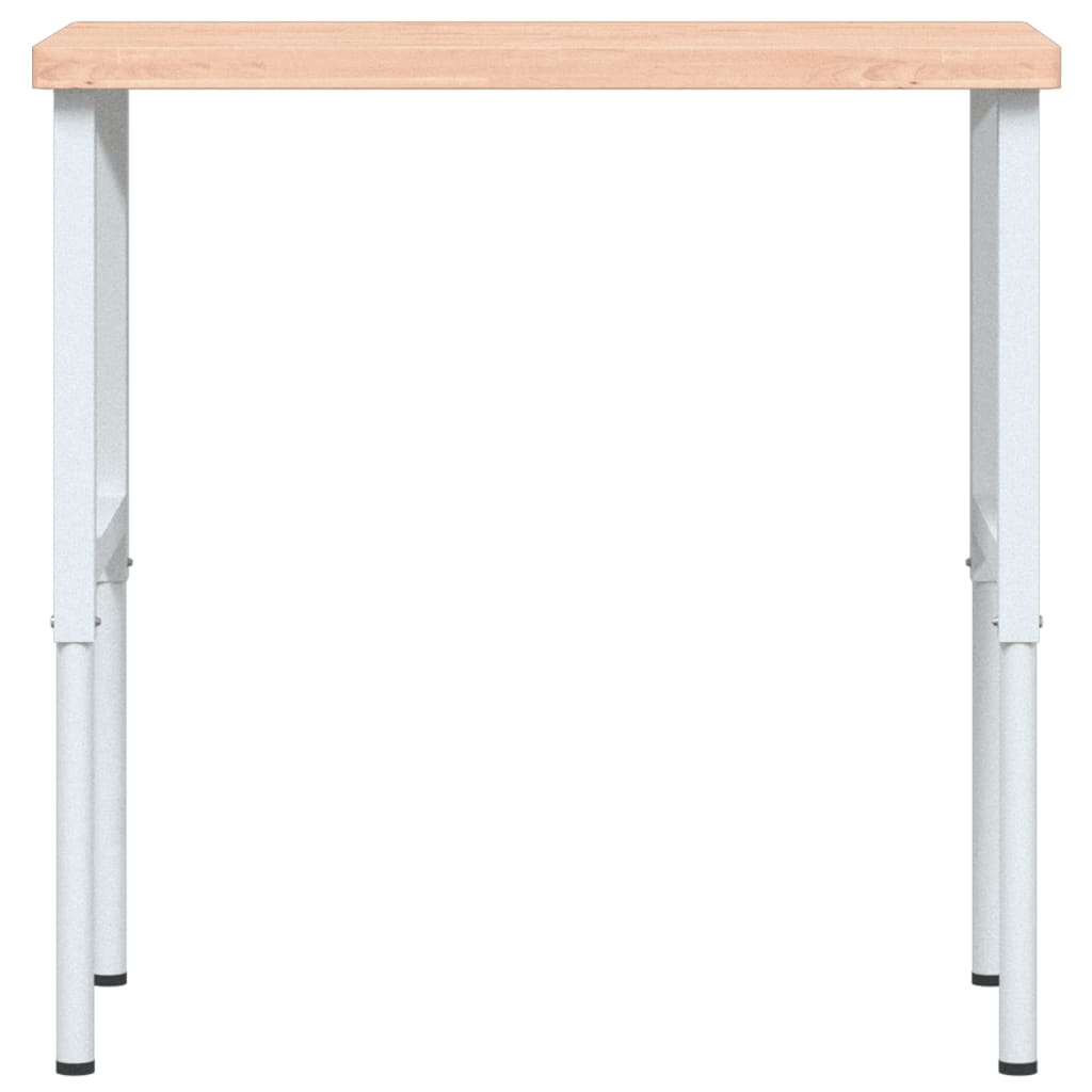 tömör bükkfa négyszög alakú munkapad 100 x 60 x (73-99,5) cm