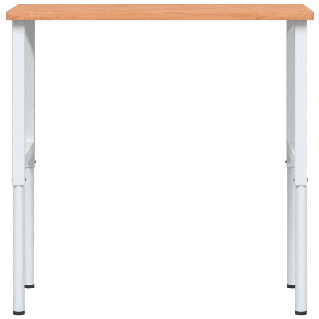 tömör bükkfa négyszög alakú munkapad 100 x 60 x (71,5-98) cm