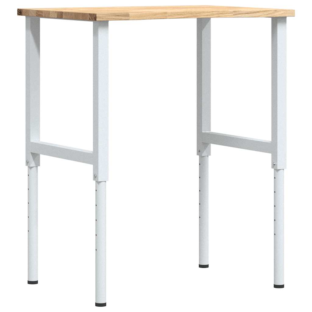tömör tölgyfa munkapad 80 x 60 x (71,5-98) cm