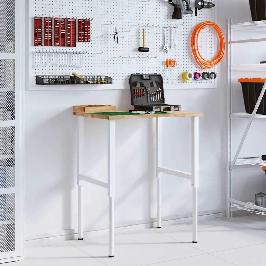 tömör tölgyfa munkapad 80 x 60 x (71,5-98) cm